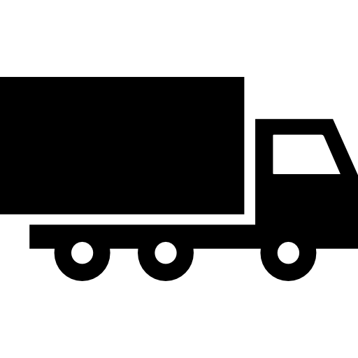Industrial junk removal hauling truck icon
