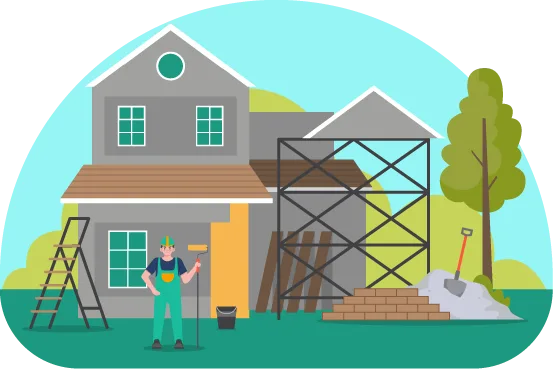 Construction debris removal illustration in port saint lucie