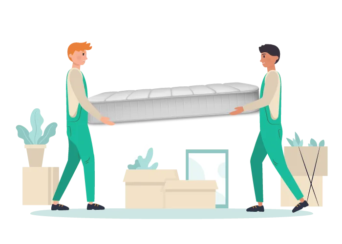 Carpet removal crew illustration for port saint lucie
